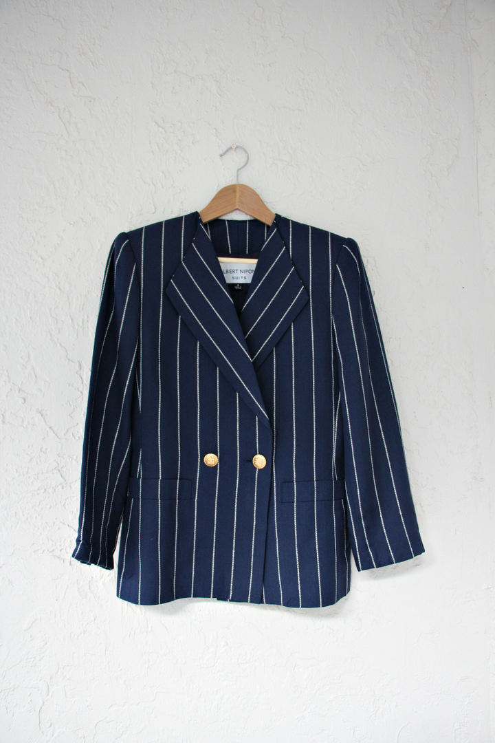 Albert Nipon Striped Jacket