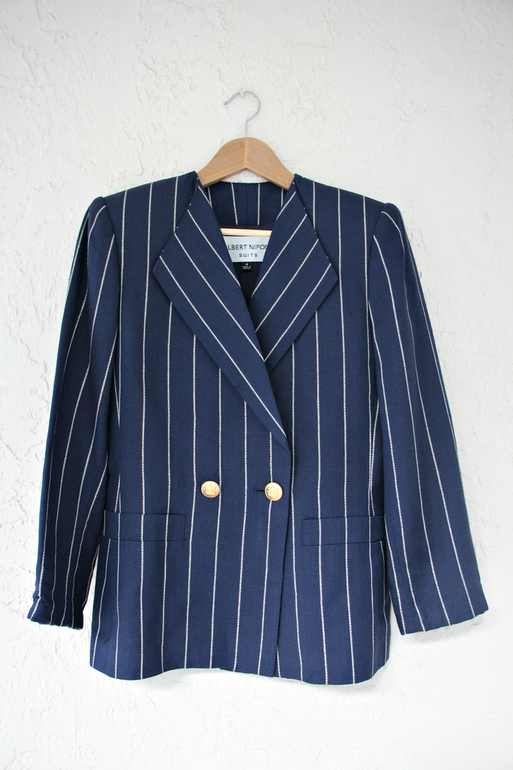 Albert Nipon Striped Jacket