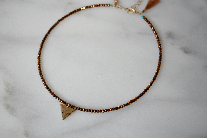 Triangle Geo Beaded Choker
