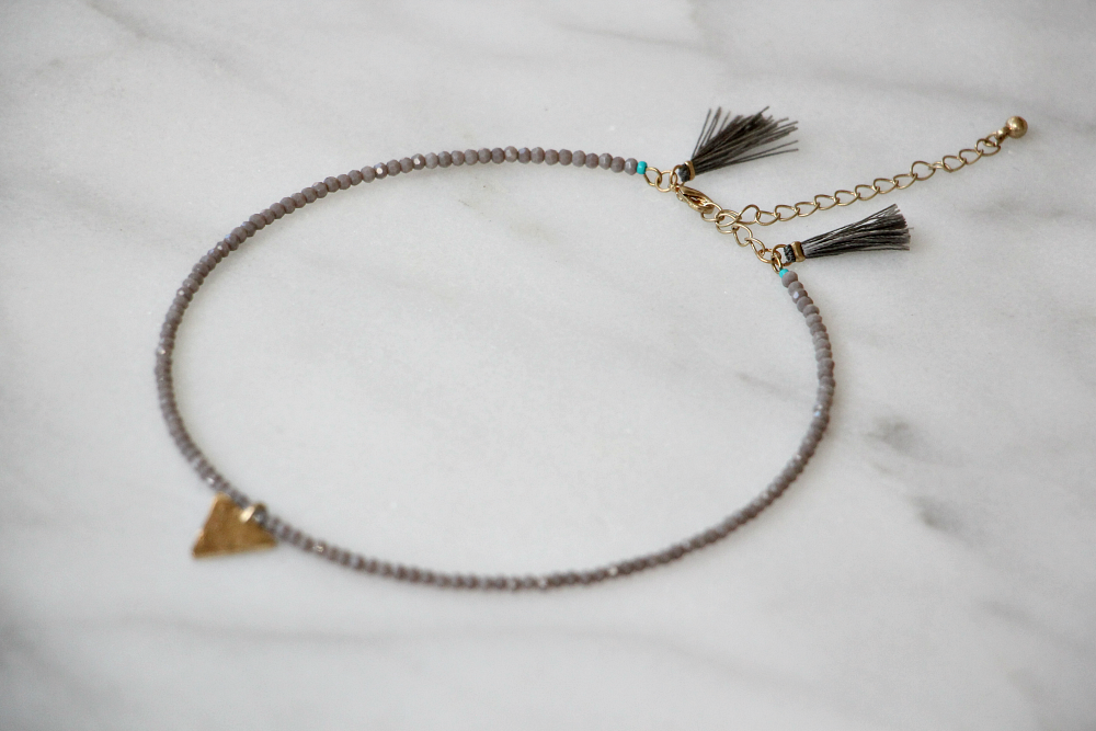 Triangle Geo Beaded Choker