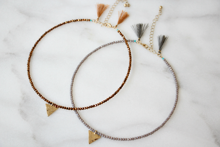 Triangle Geo Beaded Choker