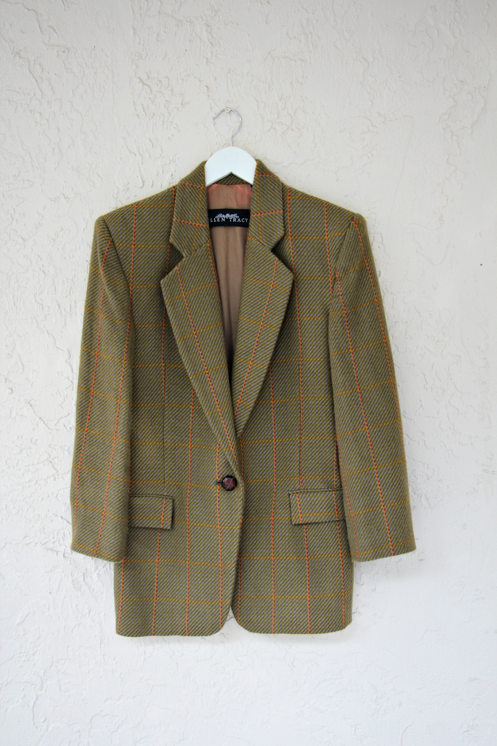 Linda Allard x Ellen Tracy 90'S Olive Blazer