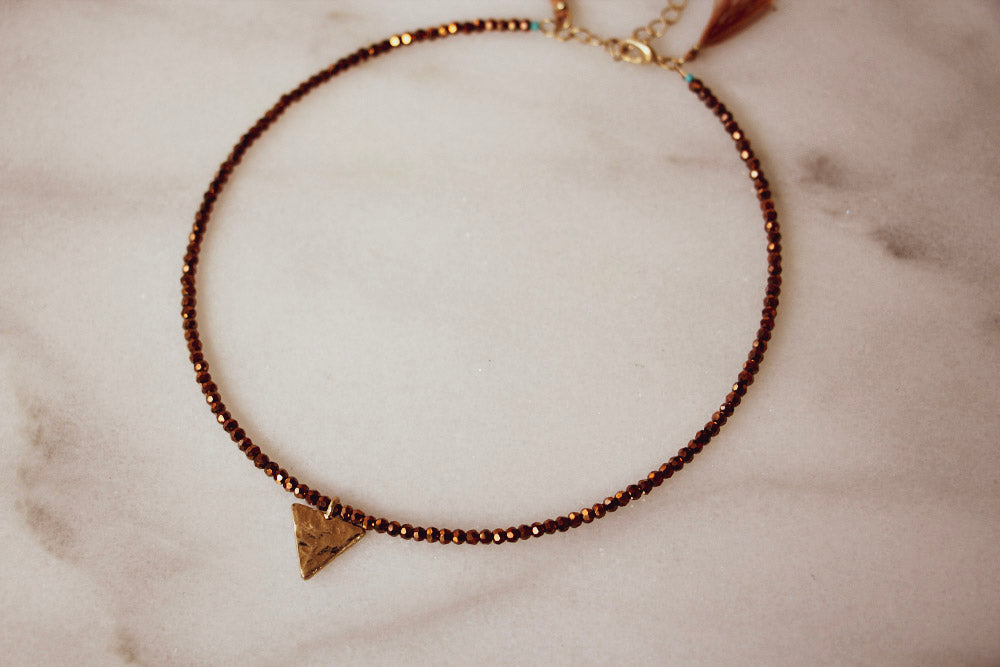Triangle Geo Beaded Choker