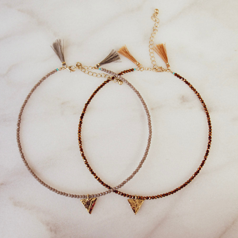 Triangle Geo Beaded Choker