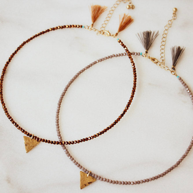 Triangle Geo Beaded Choker