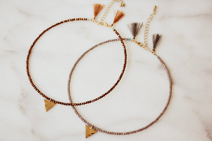 Triangle Geo Beaded Choker