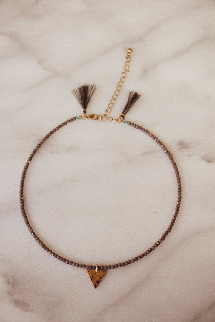 Triangle Geo Beaded Choker