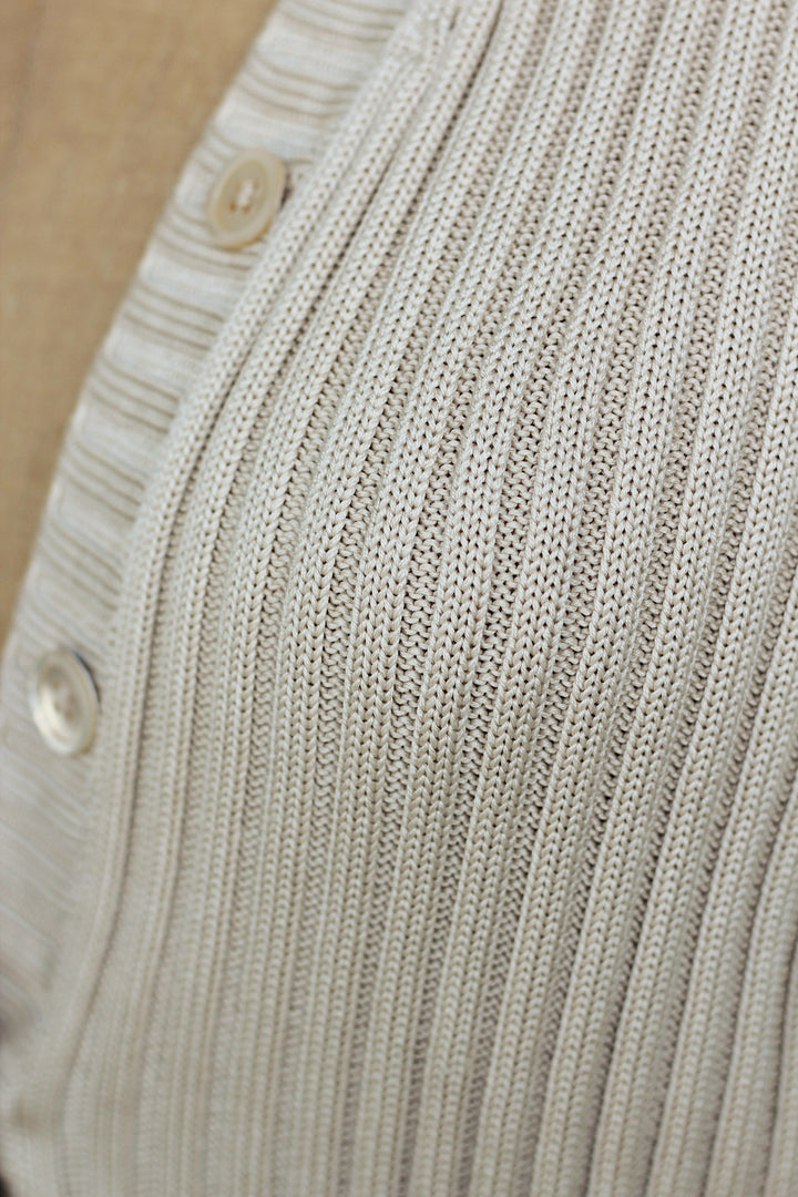 Ann Taylor Silk Ribbed Cardigan Sweater