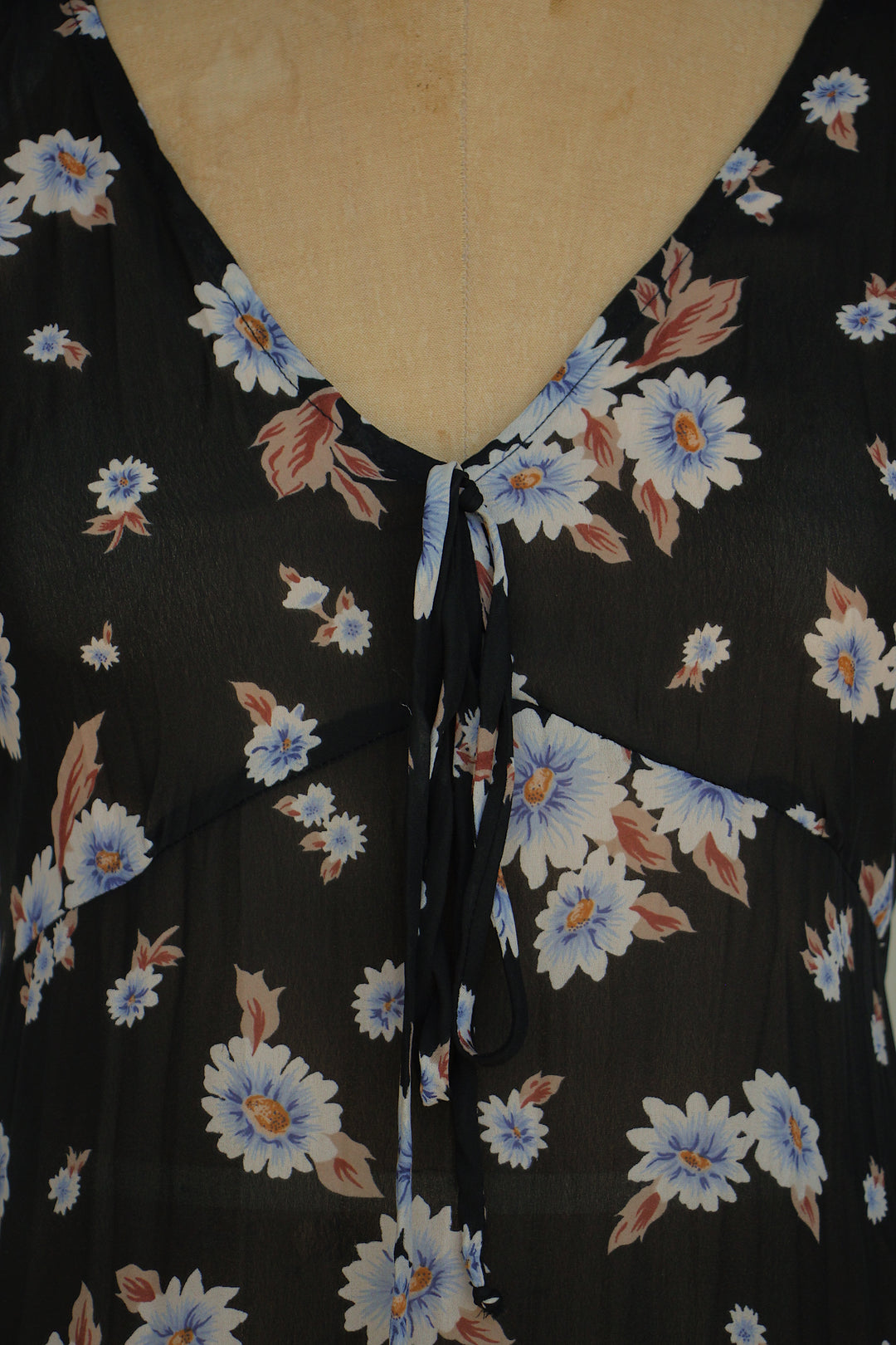 Elena Vintage 1990's Sheer Floral Dress