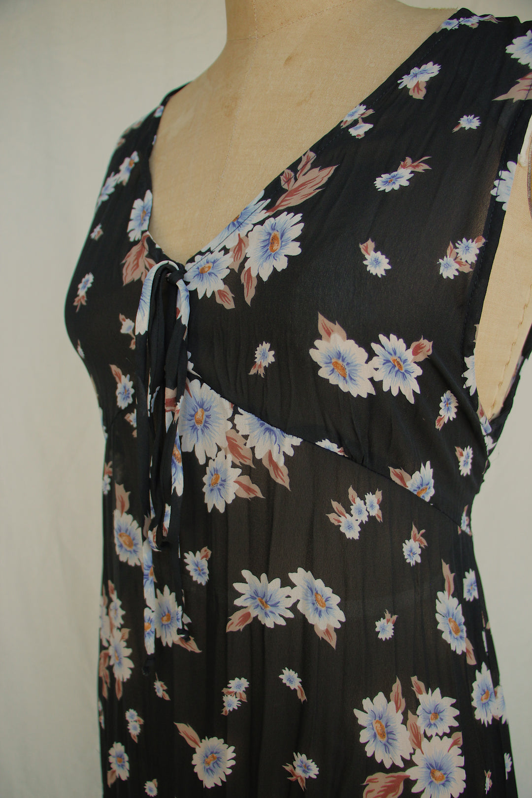 Elena Vintage 1990's Sheer Floral Dress