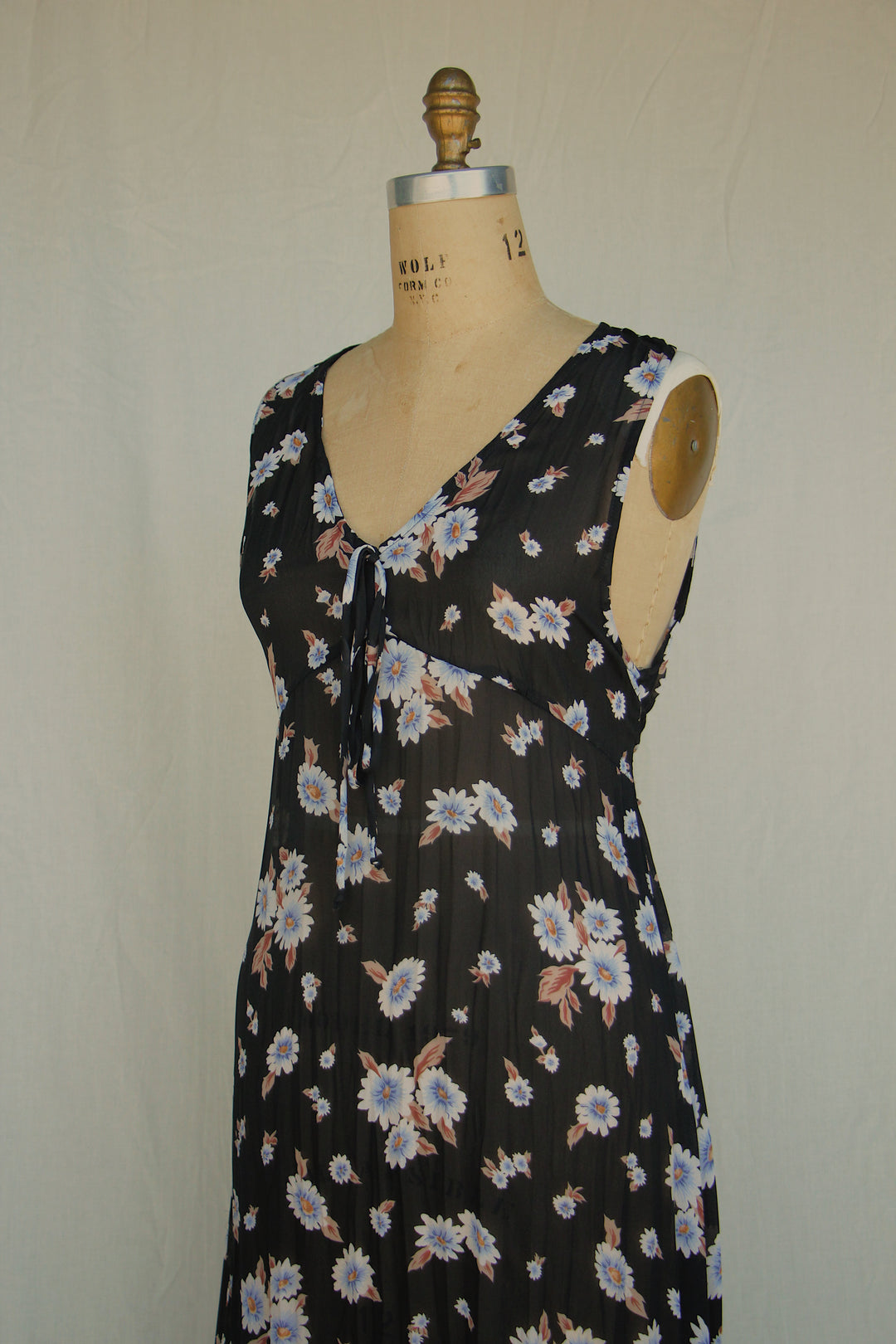 Elena Vintage 1990's Sheer Floral Dress