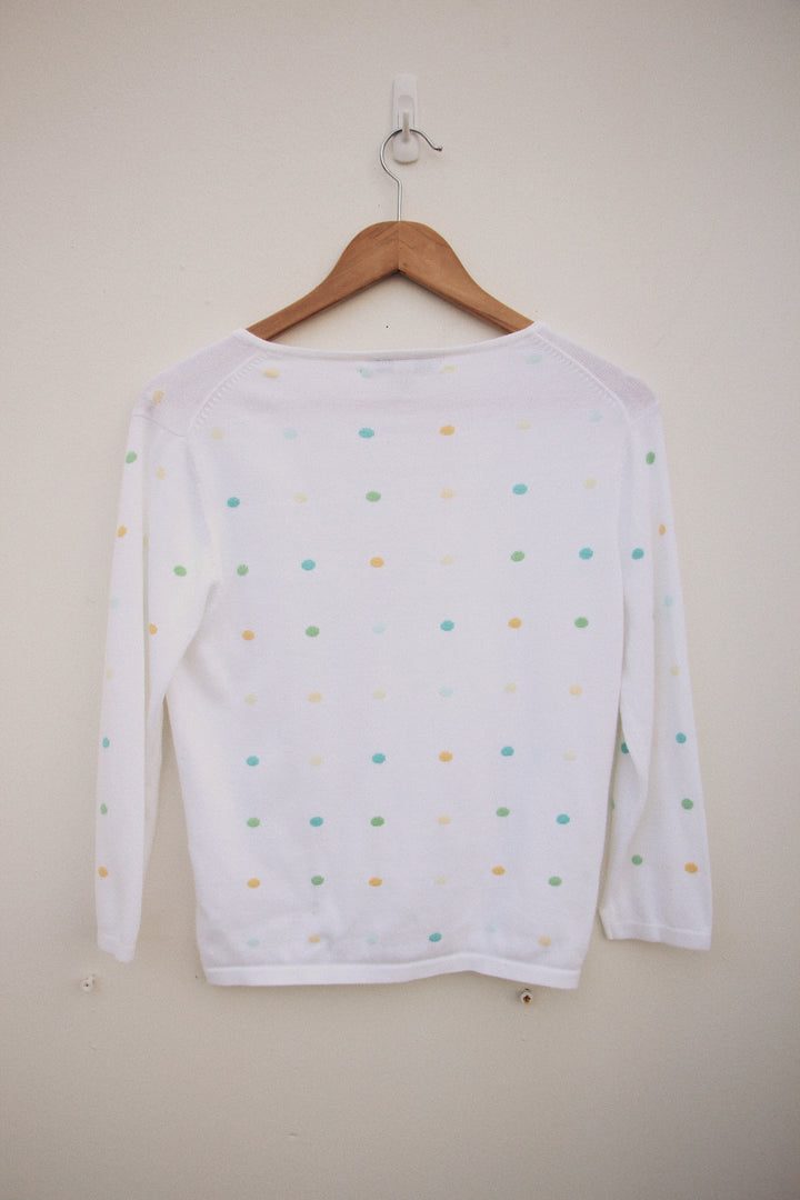 David Brooks Polka Dot Cardigan