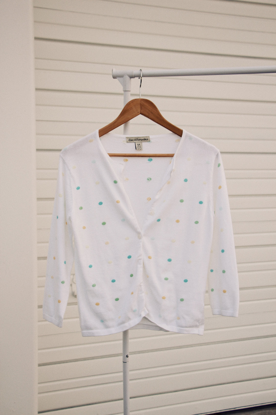 David Brooks Polka Dot Cardigan