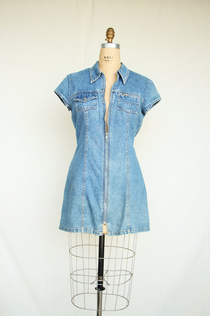 Vintage Paris Blues Denim Dress