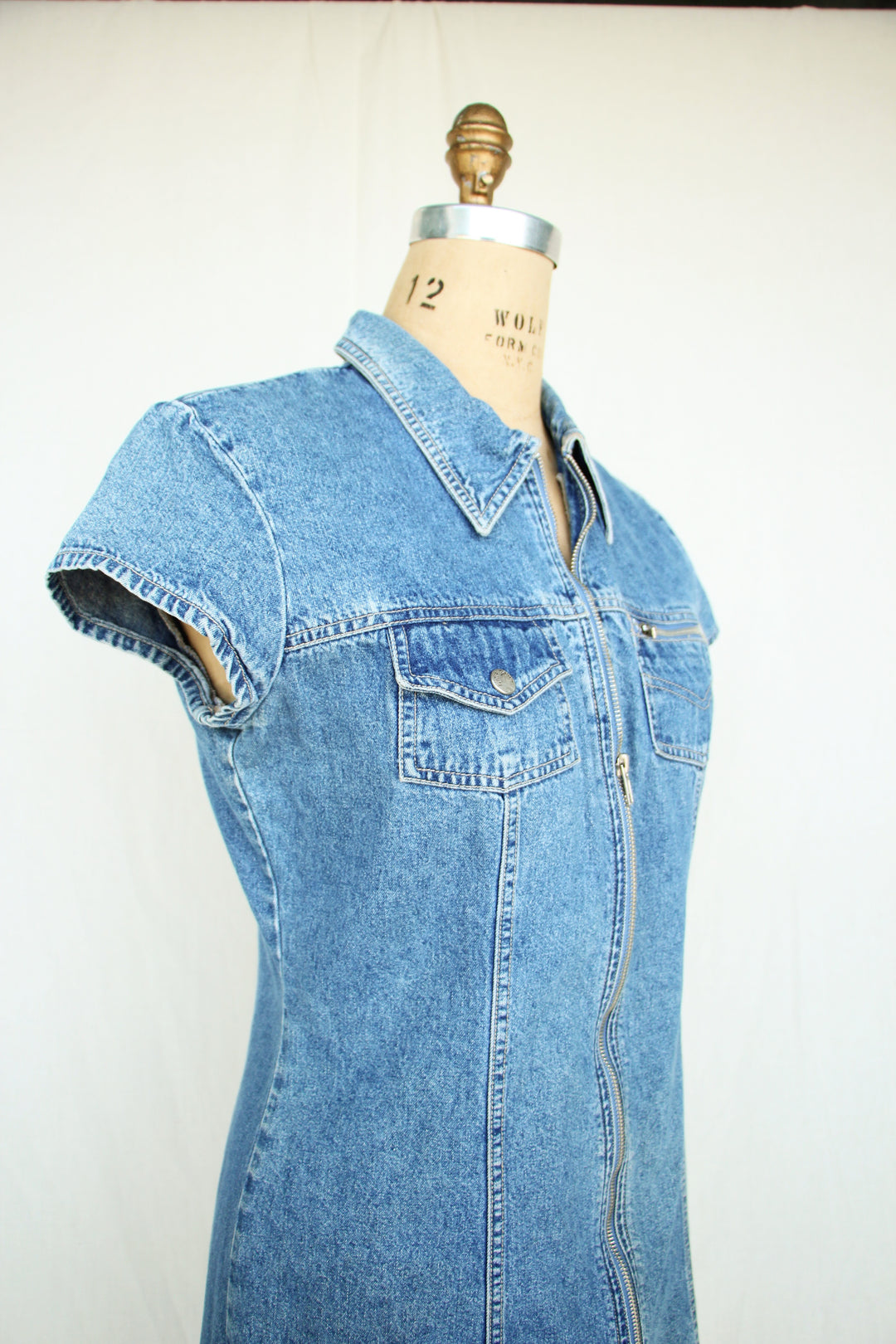 Vintage Paris Blues Denim Dress
