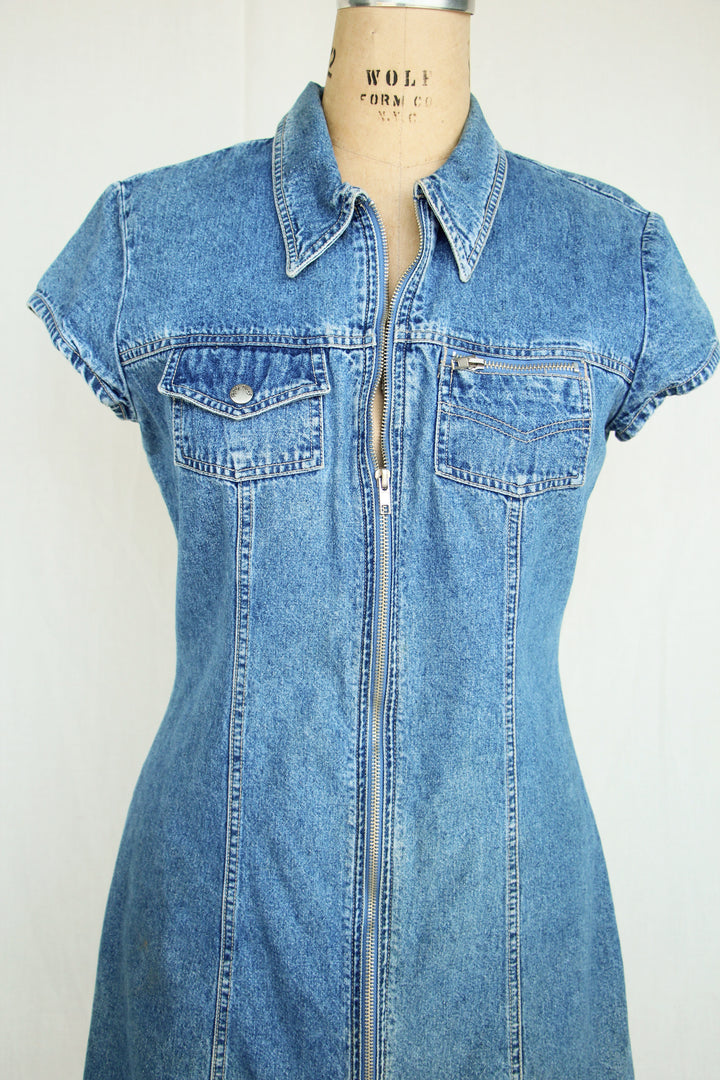 Vintage Paris Blues Denim Dress