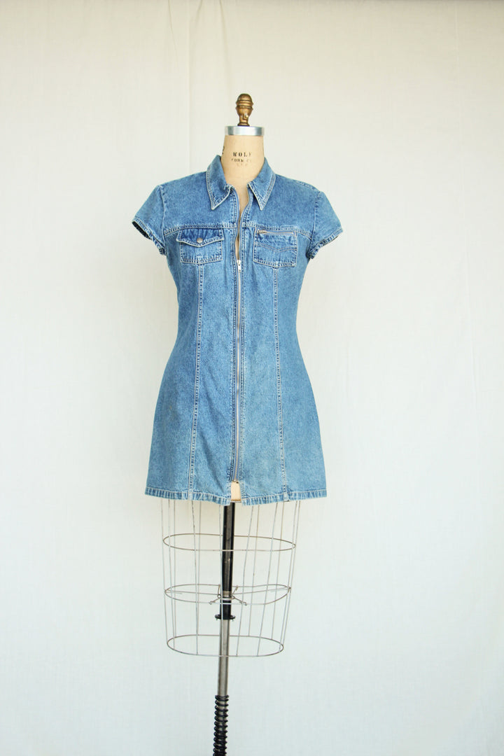 Vintage Paris Blues Denim Dress