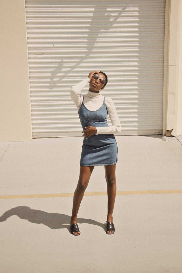 Vintage 1990's Track Denim Dress