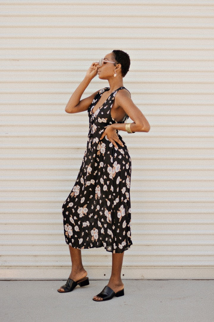 Elena Vintage 1990's Sheer Floral Dress
