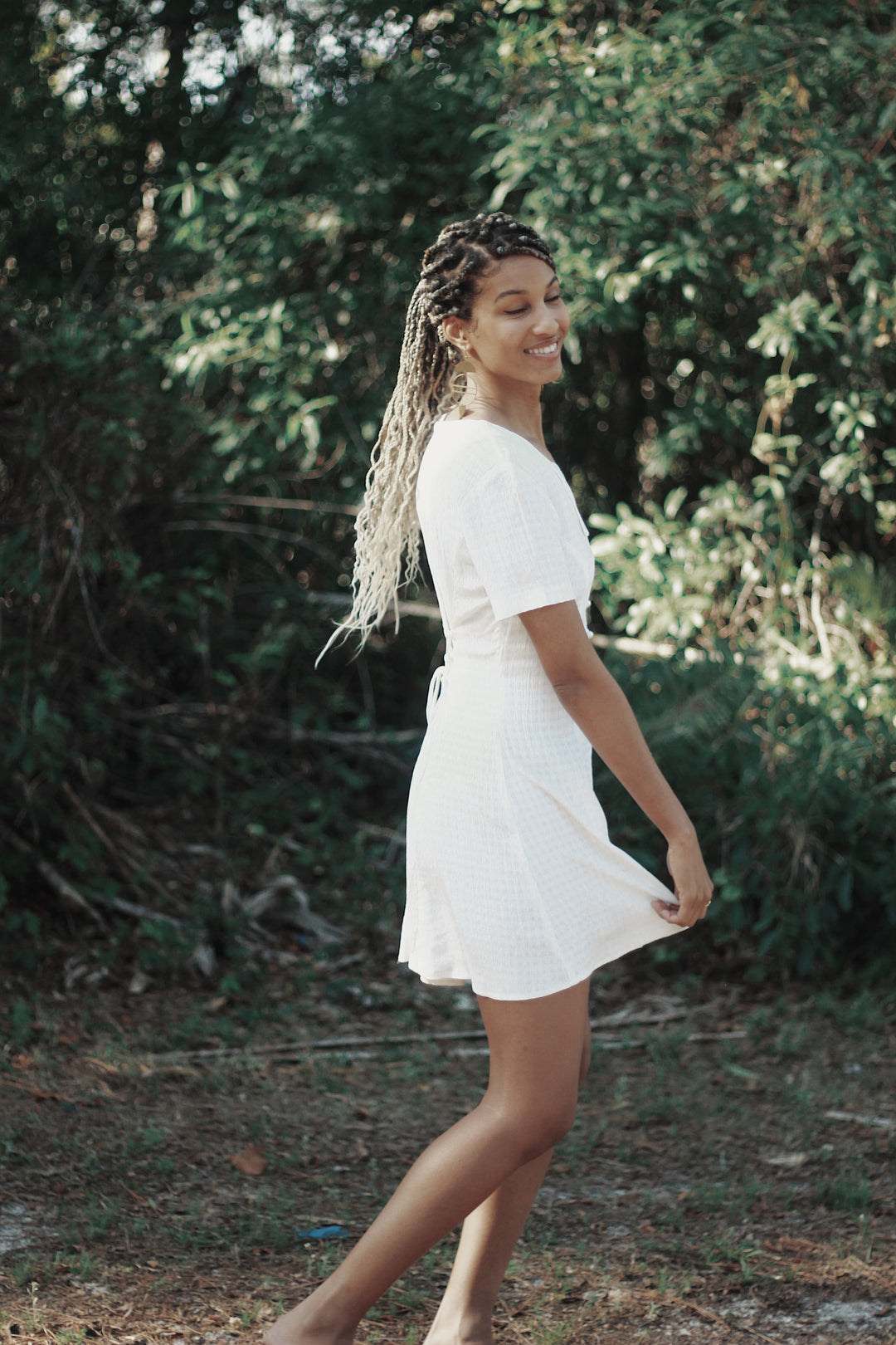 mini sailor dress Reclaimed Vintage sailor collar denim mini dress in ecru