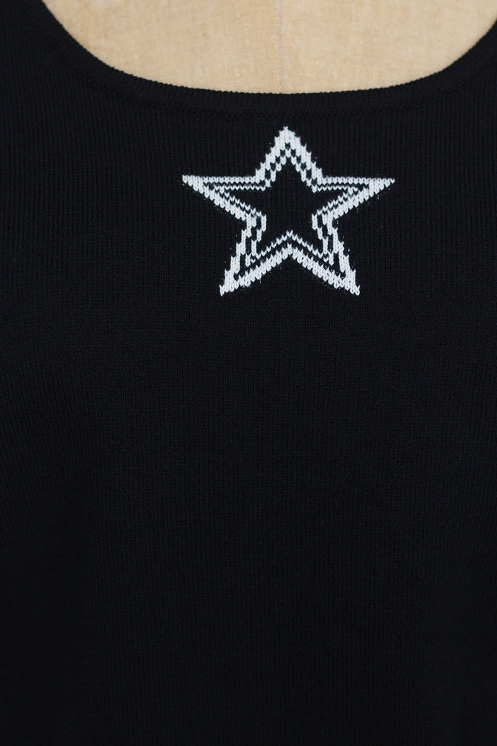St John Collection by Marie Gray Black Star Sweater