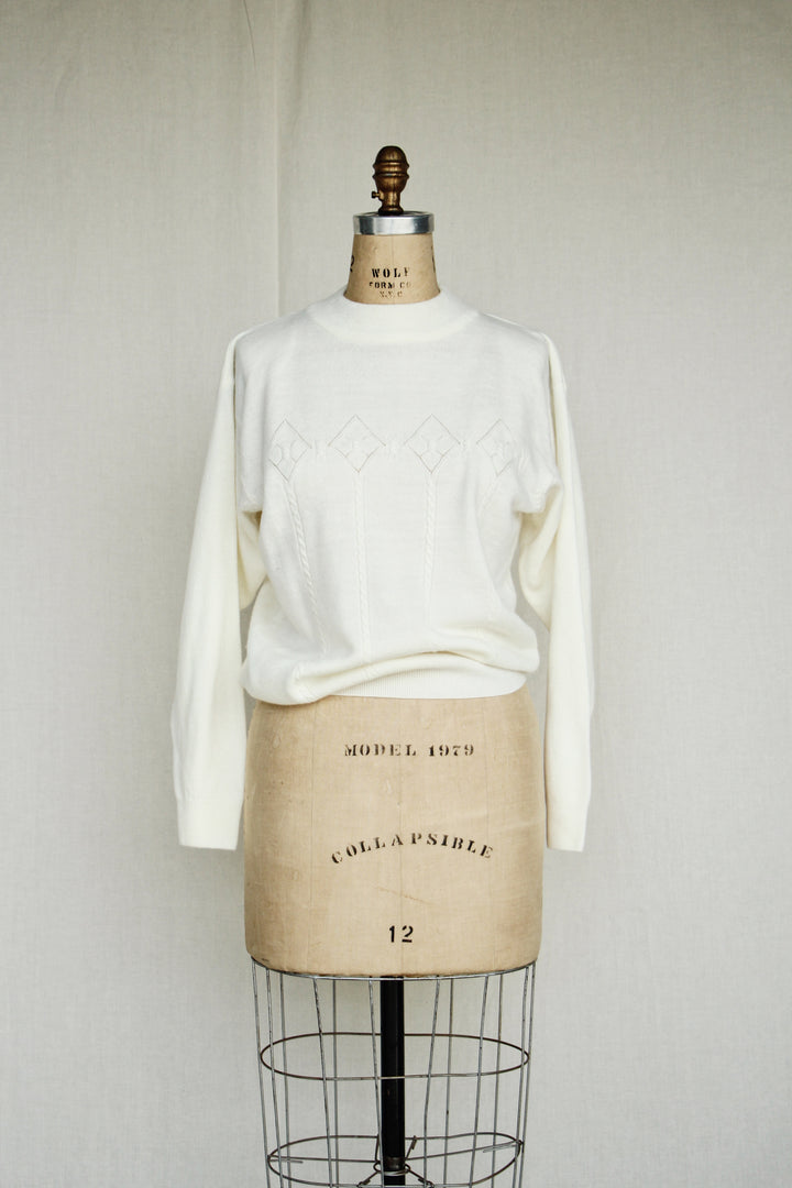 Diana Marco 1980s Cream Vintage Sweater