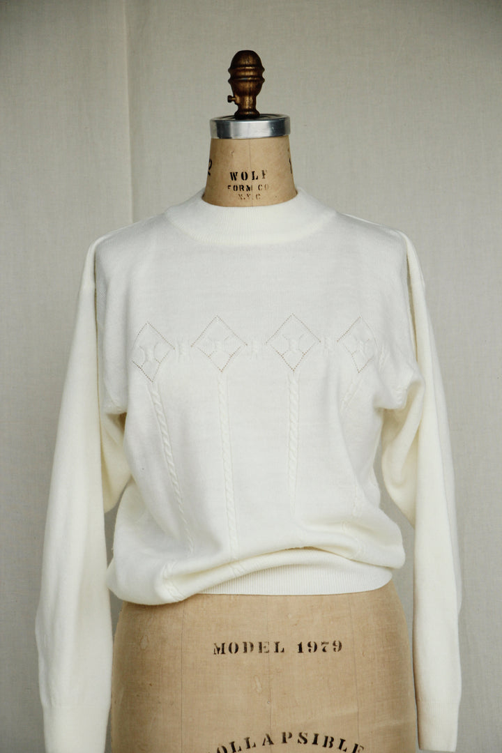 Diana Marco 1980s Cream Vintage Sweater