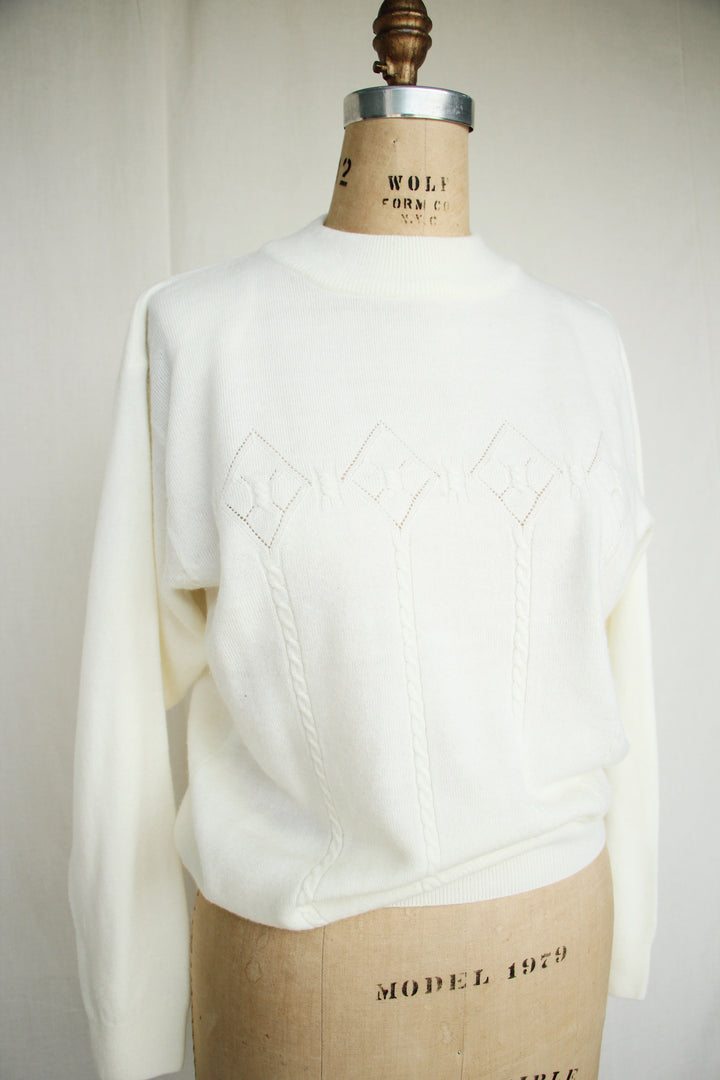 Diana Marco 1980s Cream Vintage Sweater