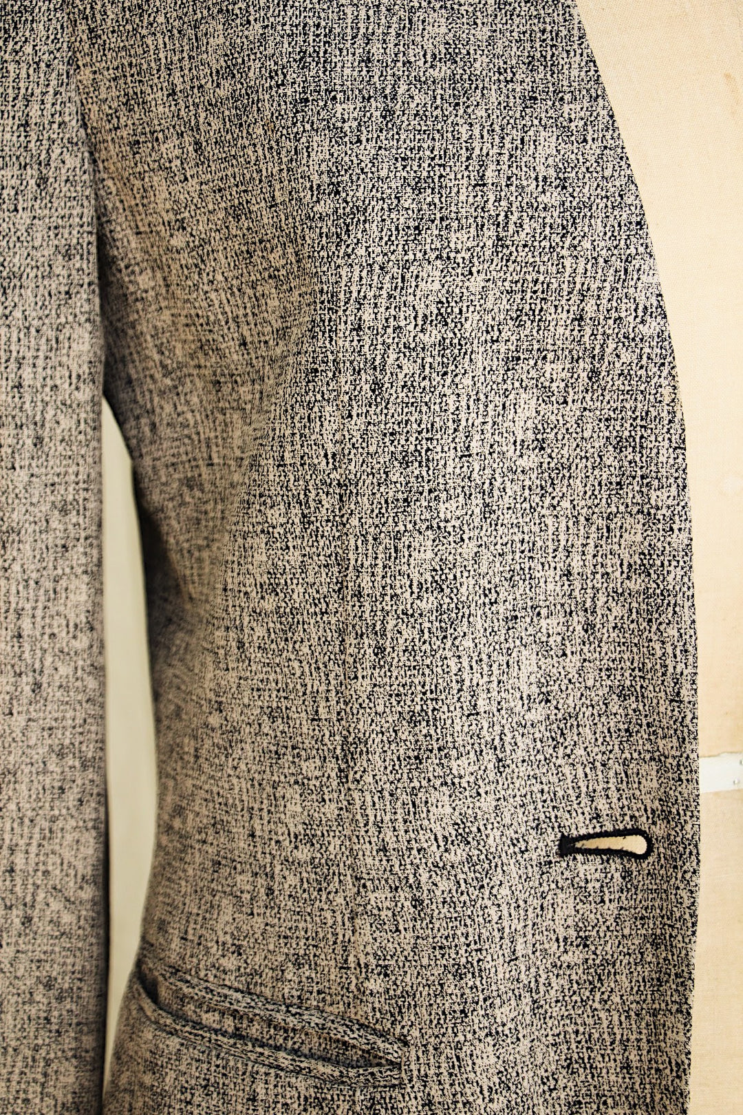 Jones New York Collarless Vintage Fall Jacket